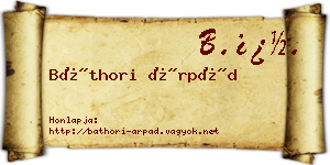 Báthori Árpád névjegykártya